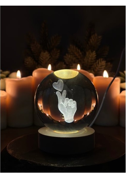 Kişiye Özel Işıklı Ahşap Kaideli Seni Seviyorum Temalı Cam Küre 8*6cm fırsatları