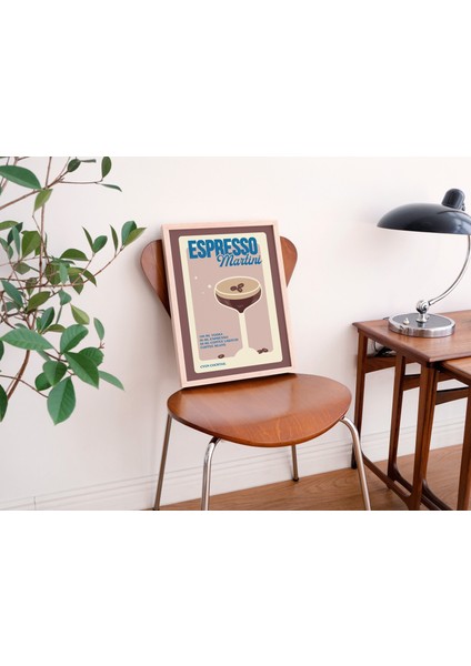 Espresso Martini Kokteyl Baskısı, Mutfak Bar Posteri, Alkol Baskısı, Galeri Duvar Dekoru