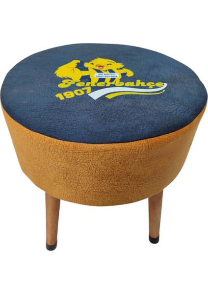 Puf Koltuk Tabure - Kadıköy Ruh Pufu – Sarı Lacivert Taraftar Serisi