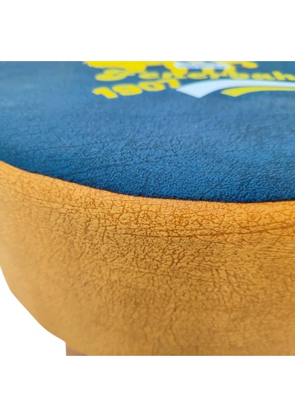 Puf Koltuk Tabure - Kadıköy Ruh Pufu – Sarı Lacivert Taraftar Serisi