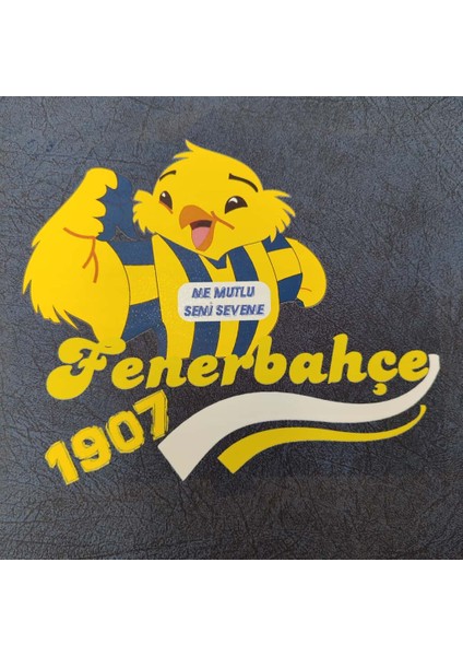 Puf Koltuk Tabure - Kadıköy Ruh Pufu – Sarı Lacivert Taraftar Serisi