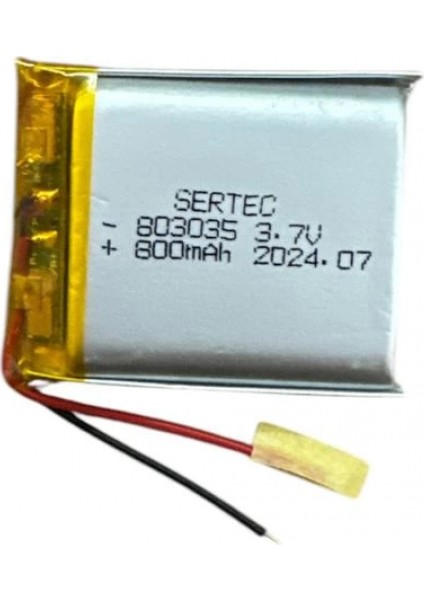 803035 3.7V 800 Mah Li-Polymer Pil (DEVRELI/1.5A)
