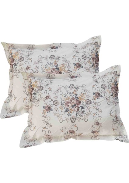 %100 Pamuklu 2 Adet Fermuarlı Volanlı Yastık Kılıfı