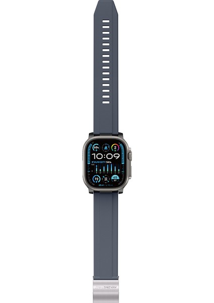 Watch 10 46MM Uyumlu Amazingthing Titan Chrono Silikon Kordon Strap Kayış Lacivert fırsatları