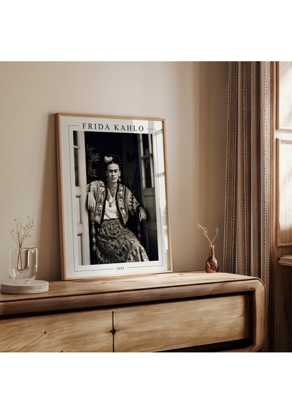 Frida Kahlo, Siyah Beyaz Poster, Baskılar, Frida Kahlo Poster, Feminist Sanat, Frida Kahlos