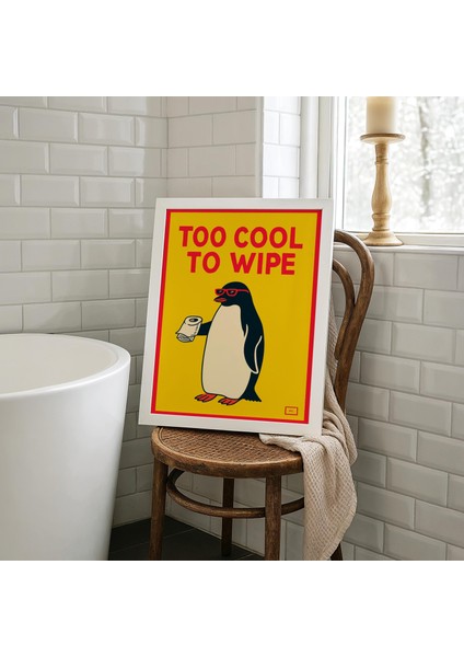 Komik Penguen Banyo Posteri: Retro Tuvalet Kağıdı ( & ) fiyatları
