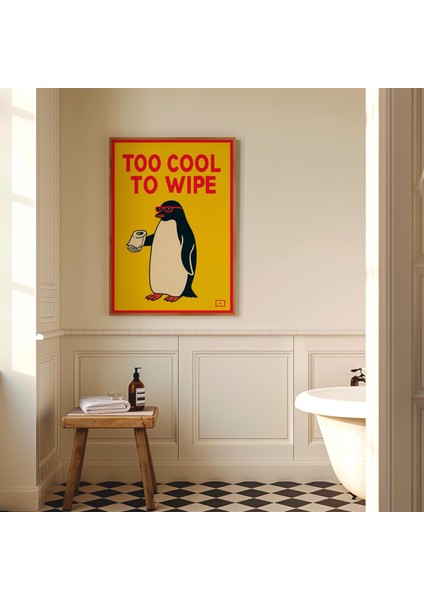 Komik Penguen Banyo Posteri: Retro Tuvalet Kağıdı ( & ) fırsatları