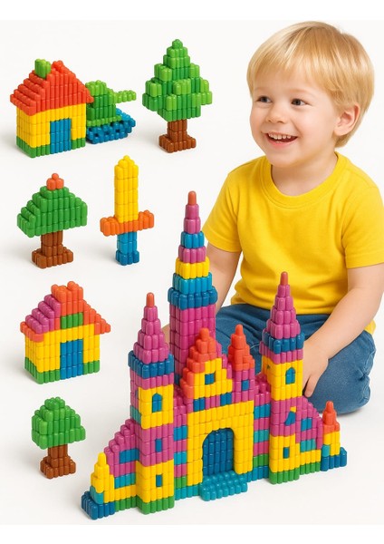 Construction Eğitici Kilitli Diskler Stem Eğitimi Uyumlu 5 Renk 100 Parça Yapı Oyuncak Seti Flakes