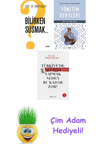 Ömer Dinçer 3 Kitap Seti + Çim Adam Hediye
