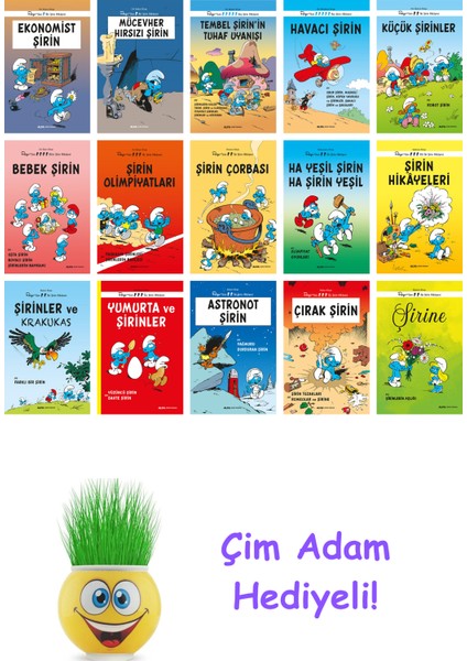 Peyo 15 Kitap Seti + Çim Adam Hediye