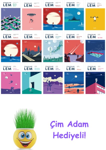 Stanislaw Lem 15 Kitap Seti + Çim Adam Hediye