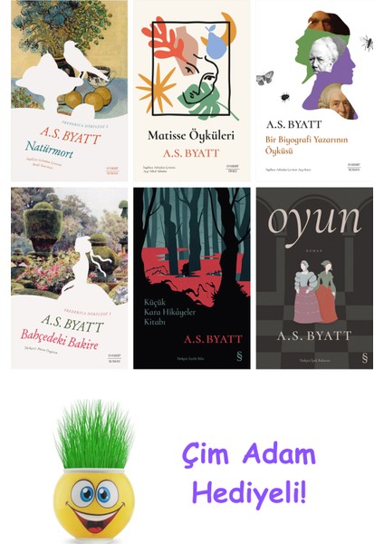 A. S. Byatt 6 Kitap Seti + Çim Adam Hediye