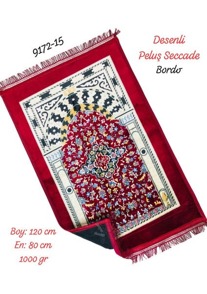 9172 Desenli Peluş Seccade