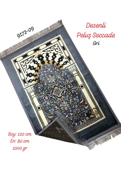 9172 Desenli Peluş Seccade