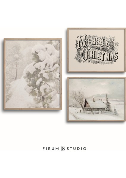 Nötr Noel Dekoru, Kışlık Kır Evi, Galeri Sanatı, Galeri Duvarı