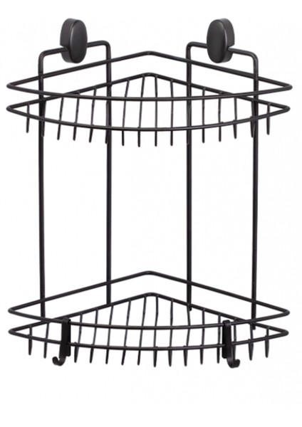 Üçgen Köşelik Pasifik İki Katlı 22 Cm Dübelli Siyah -DS-734