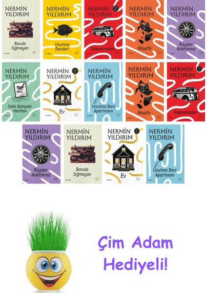 Nermin Yıldırım 14 Kitap Seti + Çim Adam Hediye