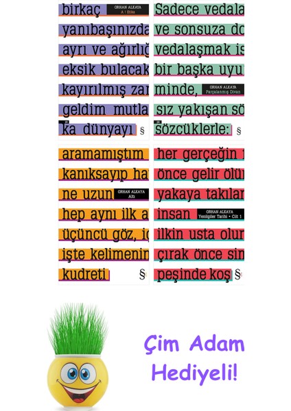Orhan Alkaya 4 Kitap Seti + Çim Adam Hediye