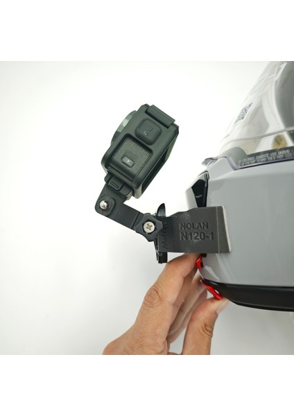 Nolan N120.1 Kask uyumlu chinmount aksiyon kamera çene bağlantı aparatı seti modelleri