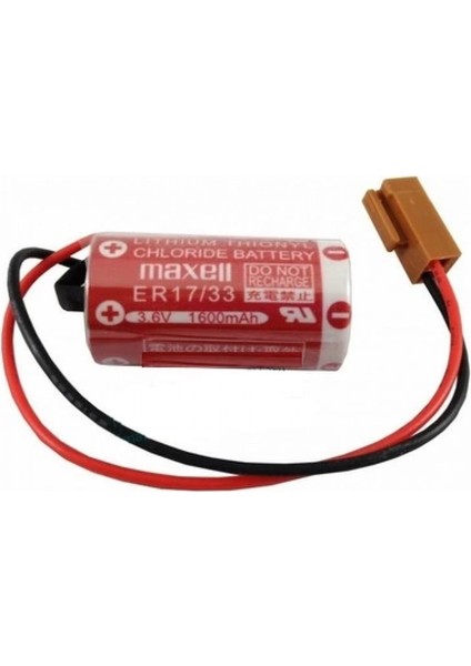Maxell ER17/33 3.6V 2/3A Size Lithium Pil - Kahverengi Soket
