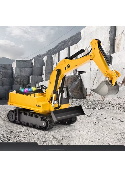 Oyuncak Uzaktan Konsol Kumandalı Ekskavatör Gövde 360° Döner Kepçesi Hareketli Şarjlı Işıklı Müzikli