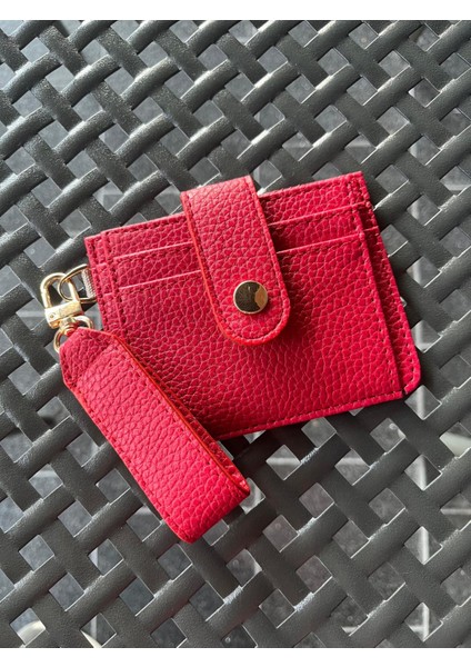 Soft Suni Deri Anahtarlık ve Kartlık Detaylı Cüzdan-Kartlık (Kutulu Gönderim)