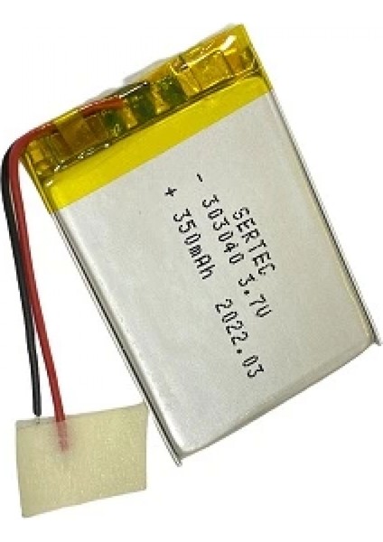 303040 3.7V 350 Mah Li-Polymer Pil (DEVRELI/1.5A)