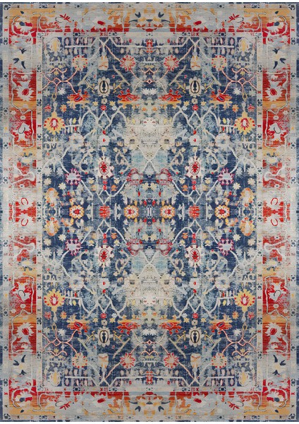 Pamuk Dokuma Taban Kaymaz Yıkanabilir Vintage Salon Halısı Mutfak Halısı Koridor Halısı