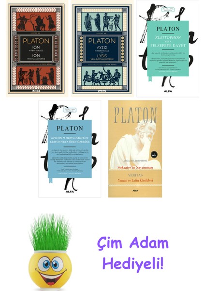 Platon 5 Kitap Seti + Çim Adam Hediye