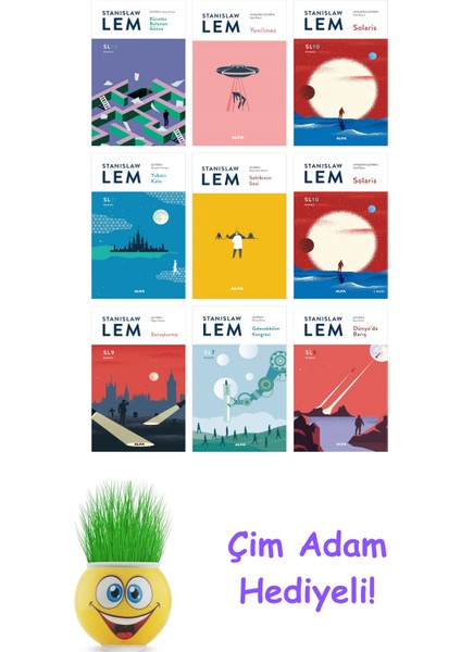 Stanislaw Lem 9 Kitap Seti + Çim Adam Hediye