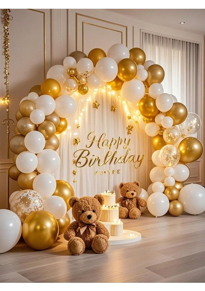 50 Balonlu Peri LED Doğum Günü Konsepti