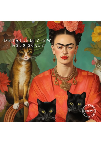 Frida Kahlo ve Kedi Duvar Sanatı fiyatları