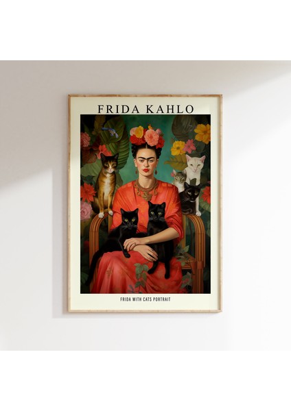 Frida Kahlo ve Kedi Duvar Sanatı modelleri
