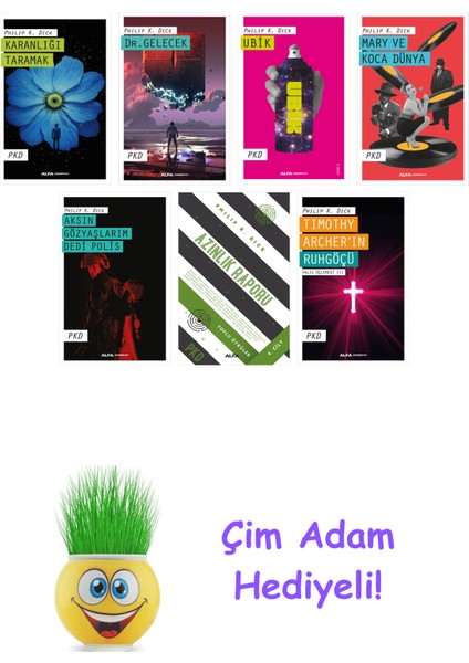 Philip K. Dick 7 Kitap Seti + Çim Adam Hediye