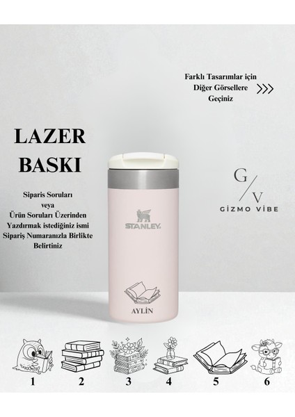 Kişiselleştirilebilir Stanley The Aerolight Transit Bardak 0,35 L Rose Özel Isimli