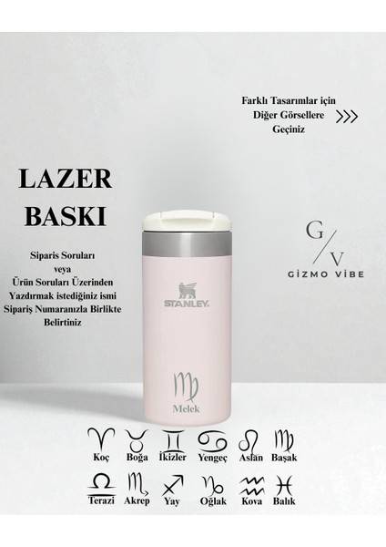 Kişiselleştirilebilir Stanley The Aerolight Transit Bardak 0,35 L Rose Özel Isimli