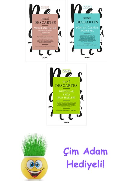 Rene Descartes 3 Kitap Seti + Çim Adam Hediye