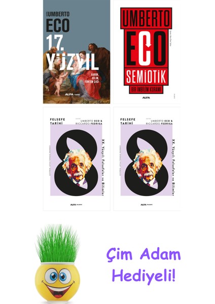Umberto Eco 4 Kitap Seti + Çim Adam Hediye