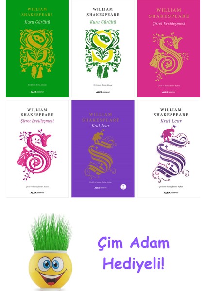 William Shakespeare 6 Kitap Seti + Çim Adam Hediye