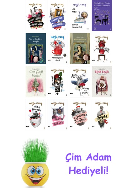 Nazlı Eray 16 Kitap Seti + Çim Adam Hediye