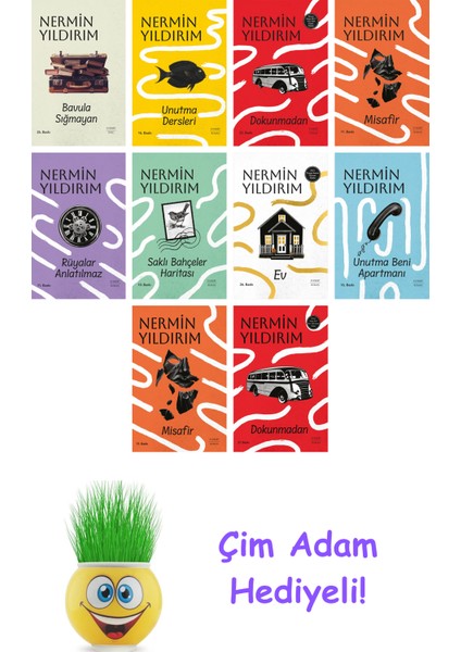 Nermin Yıldırım 10 Kitap Seti + Çim Adam Hediye