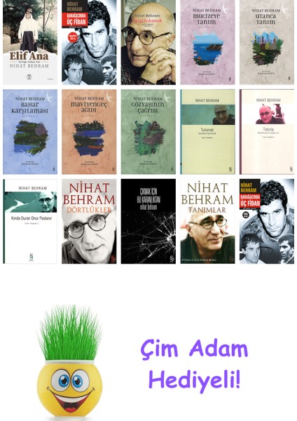 Nihat Behram 15 Kitap Seti + Çim Adam Hediye