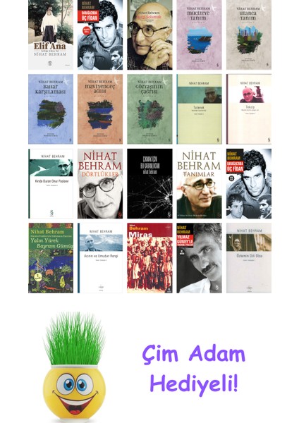 Nihat Behram 20 Kitap Seti + Çim Adam Hediye