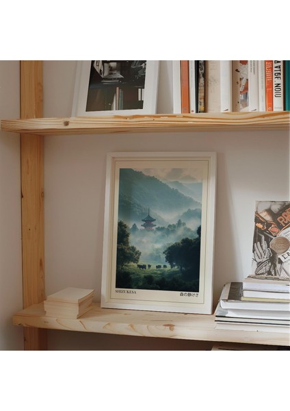 Ormanın Japon Huzuru, Adaçayı Yeşili Japon Duvar Sanatı, Wabi Sabi Duvar Sanatı indirimleri