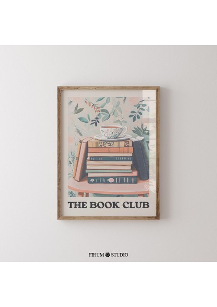 Kitap Kulübü Duvar Sanatı, Vintage Kitap Severler Için Pastel Boya fiyatları