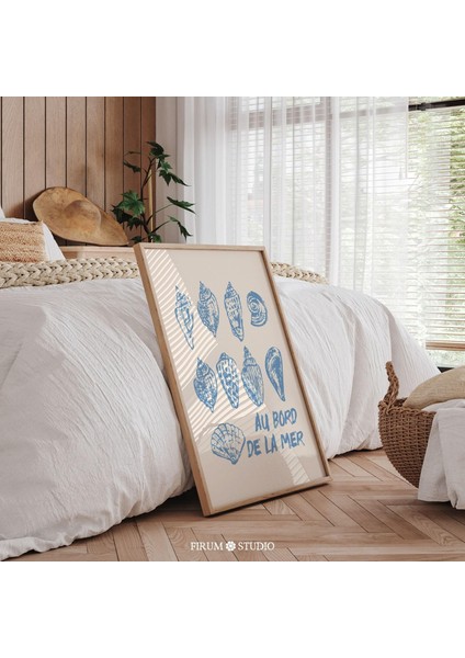 Deniz Kenarında Mavi Sahil Sanatı, Trend Deniz Kabukları Duvar Sanatı fiyatları