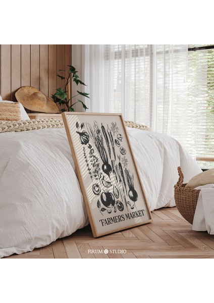 Çiftçi Pazarı Mutfak Duvar Dekoru, Çiftlik Evi Estetik Duvar Sanatı fiyatları