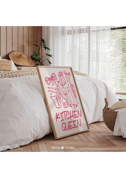 Mutfak Kraliçesi Mutfak Duvar Dekoru, Pembe ve Kadınsı Duvar Sanatı fiyatları