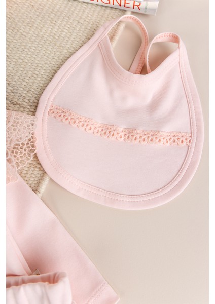 Güpürlü Fiyonklu Pamuklu 5'li Kız Bebek Hastane Çıkışı Bebek Takımı fırsatları