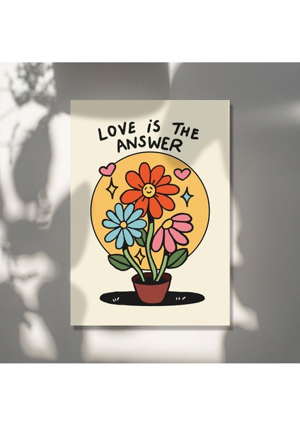 Aşk Çiçekleri Poster Baskısı, Retro Botanik Illüstrasyon, Renkli Bitki Baskıları indirimleri
